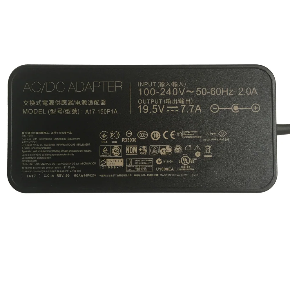 Оригинальный ADP-150NB D адаптер переменного тока для ASUS все-в-одном ПК (AIO PC) G71V G72Gx G73Jh