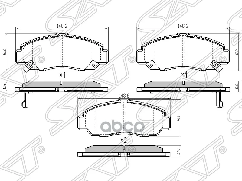 Колодки Тормозные Перед Honda Accord Cu 08 13 Sat арт. ST 45022 SEA J11|Комплекты для