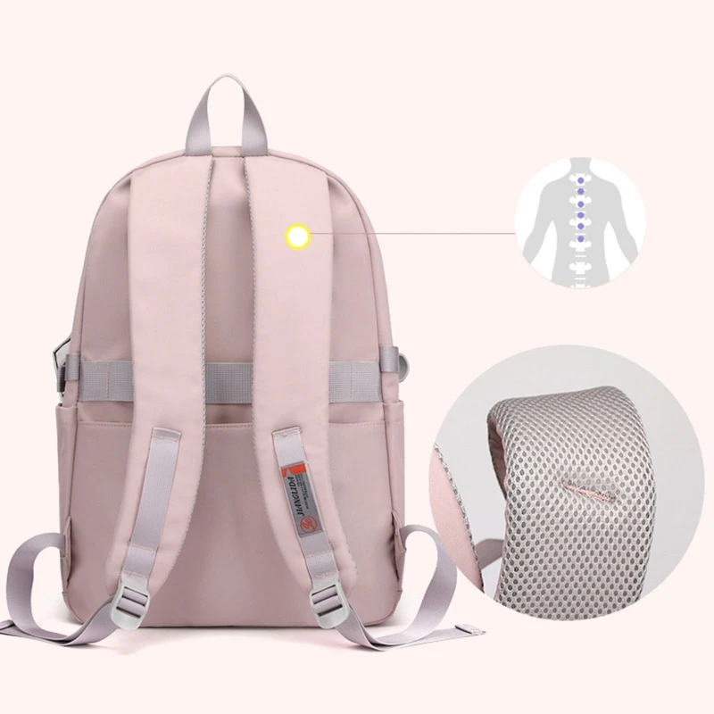 SPIDOR 2023 Multi Pocket Nylon Backpack Travel Rucksack Cute Casual Daypack School Bag for Women Student Teenagers