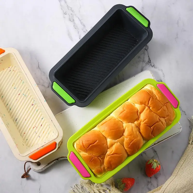

Silicone Loaf Pans For Baking Silicone Loaf Pan Rectangular Silicone Mold Baking Tools Candy Toast Mold For Homemade Bread
