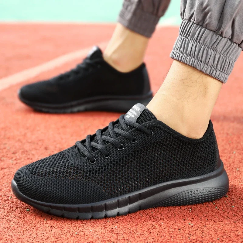 

Men Shoes 2023 High Quality Lace Up Men's Vulcanize Shoes Spring Solid Platform Casual Net Grid Breathable Men's Sports Shoes