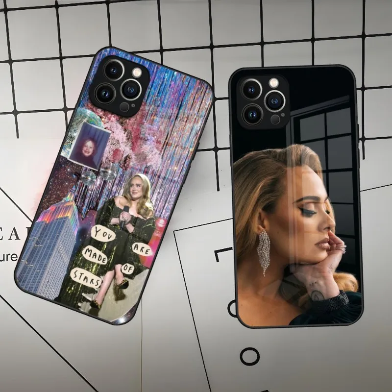 

Singer Adele Adkins Phone Case For Iphone 15 14 13 12 11 Pro Max Mini X Xr Xs 8 7 Puls 6 Glass