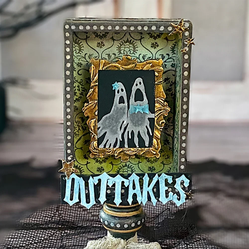 Новый Vault Halloween 2024 металлические трафареты готические для DIY скрапбукинга