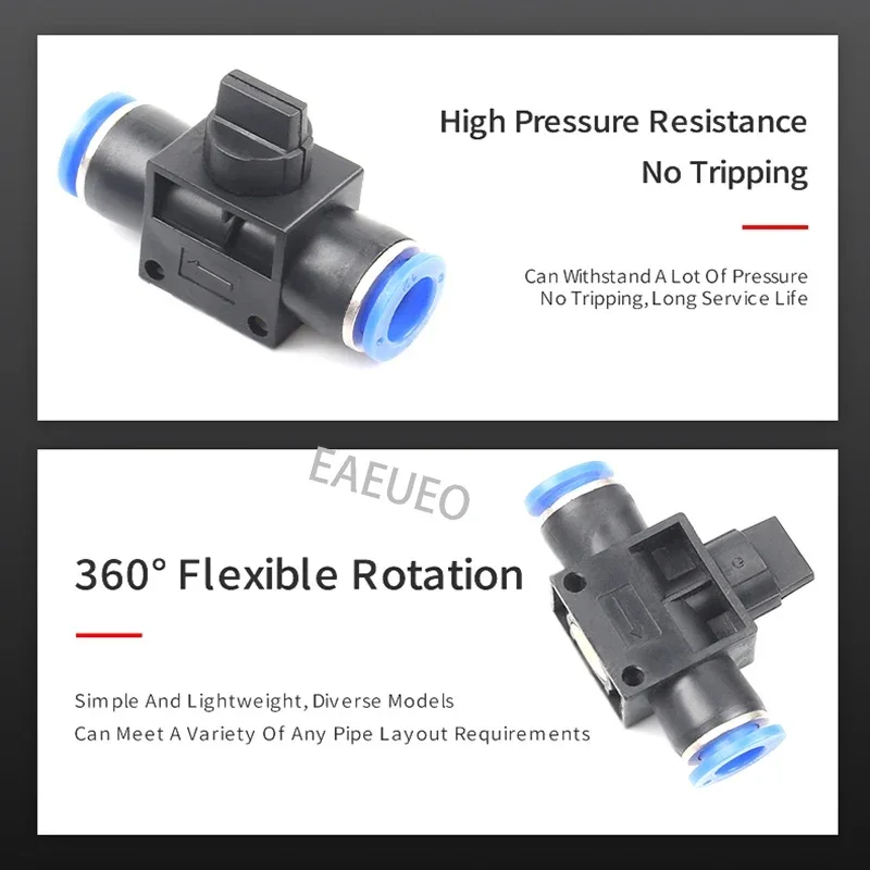 Пневматические фитинги для клапанов BUC/HVFF wa трубы и pu разъемы прямой упоры 4 мм 6 8 10