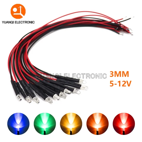 RGB светодиоды DSSRQI 3 мм 10 шт