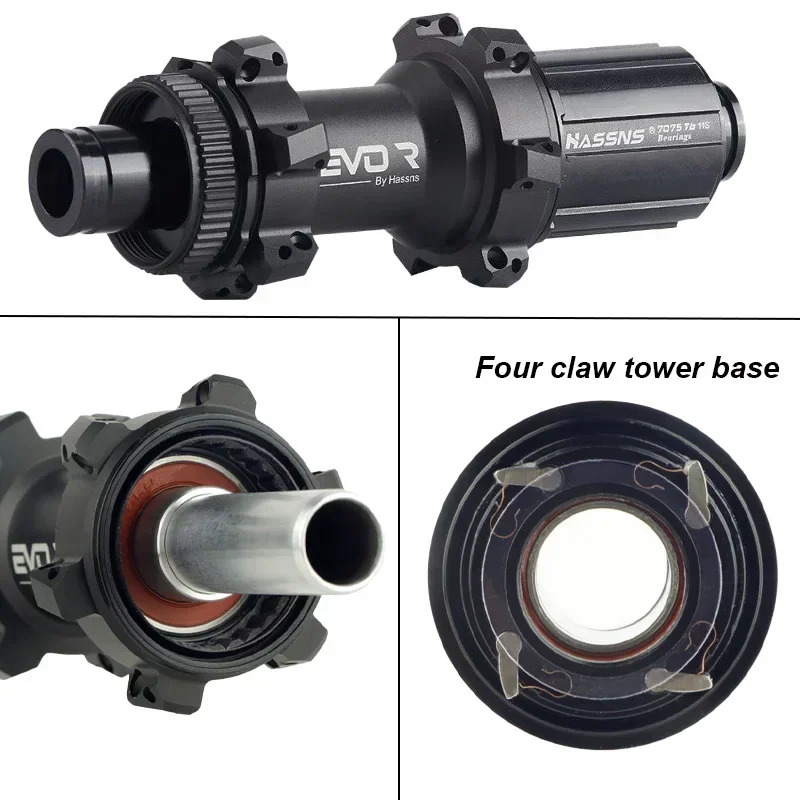 HASSNS Дорожный велосипед 24 отверстия THRU Hub Cube 24h HG XDR Задняя передняя ступица 100 мм 140