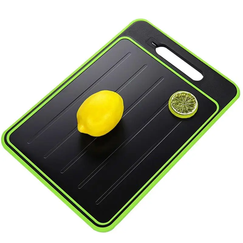 

2 In 1 Dishwasher Safe Cutting Boards Anti Slip Anti Bacterium Chopping Block Design Thawing Tray For Meat Vegetable Tools