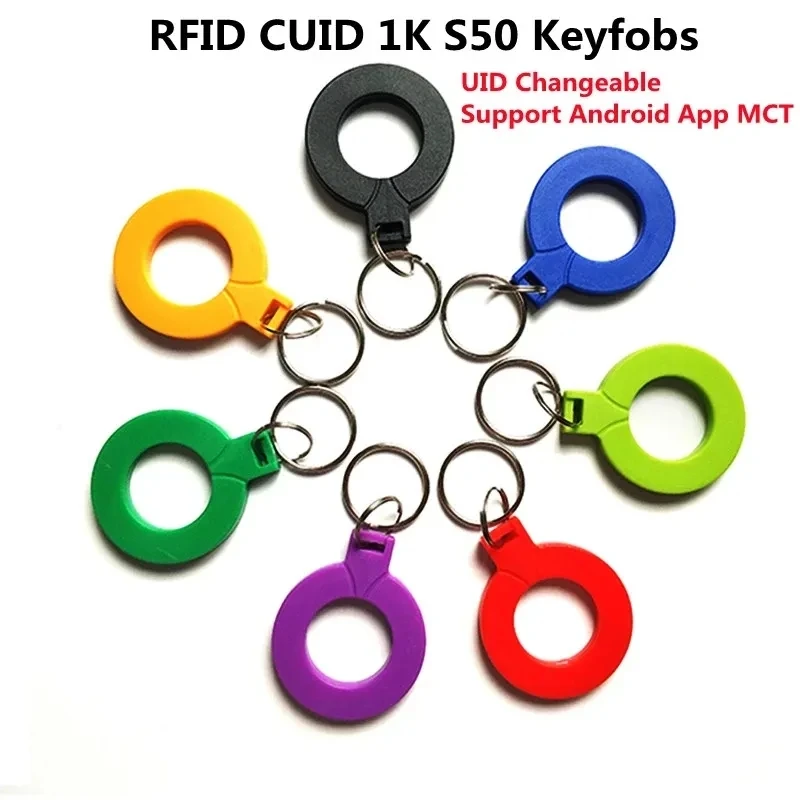 Фото 5 шт. новый 13,5 МГц CUID сменный MF S50 1K IC записываемые ключи копия блок 0 14443A брелки жетон метки NFC клон №2