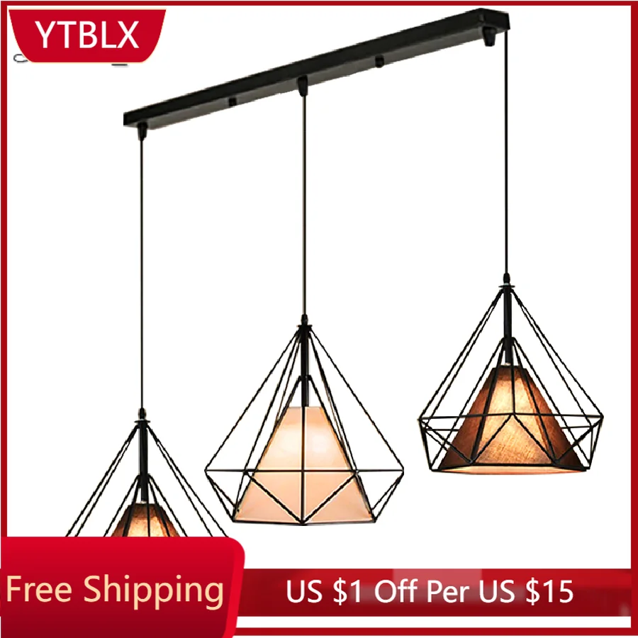 

Led Vintage Pendant Lights Living Room Decor Hanging Light Dinning Room Iron Lamp Nordic Industrial Lighting Fixtures 220V