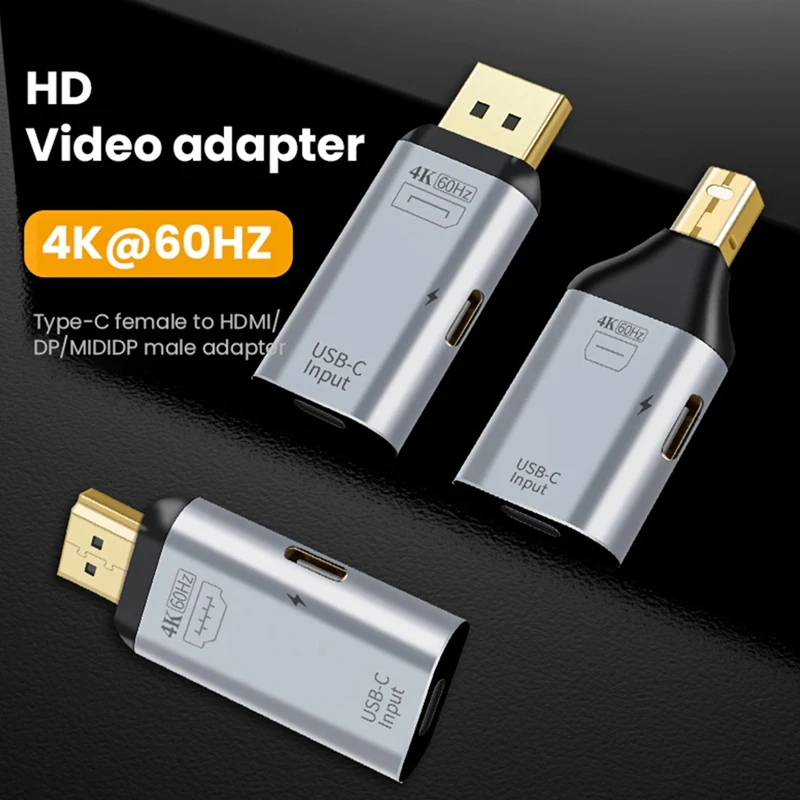 Адаптер USB C Type-C мама на совместимый адаптер DP Minidp папа HD Video 4K при 60 Гц