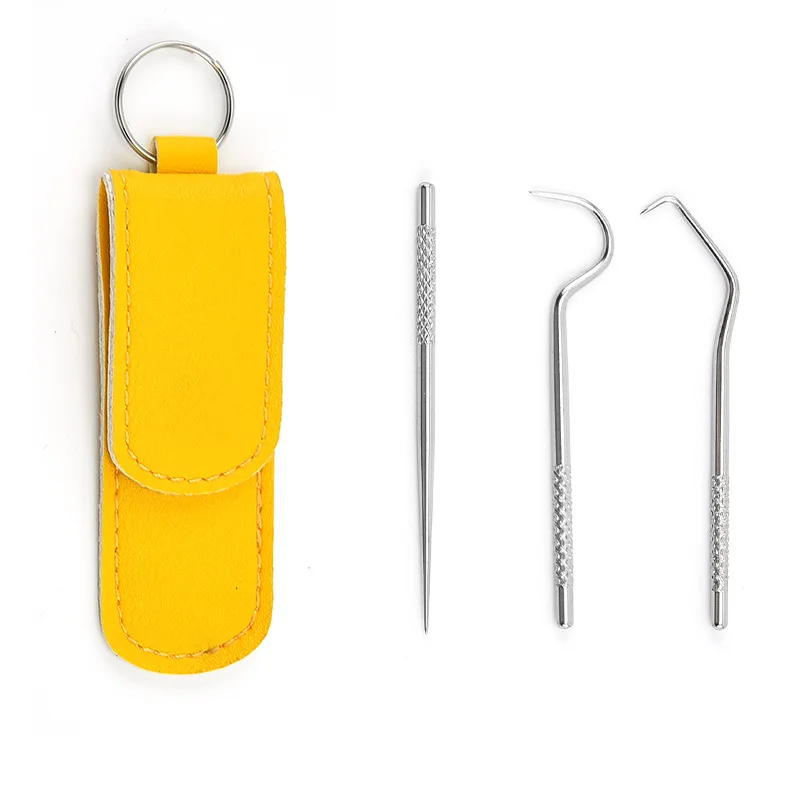 

Portable Stainless Steel Toothpick Bag Set Reusable Metal Toothpicks With Holders For Outdoor Picnics And Camping Floss Dental