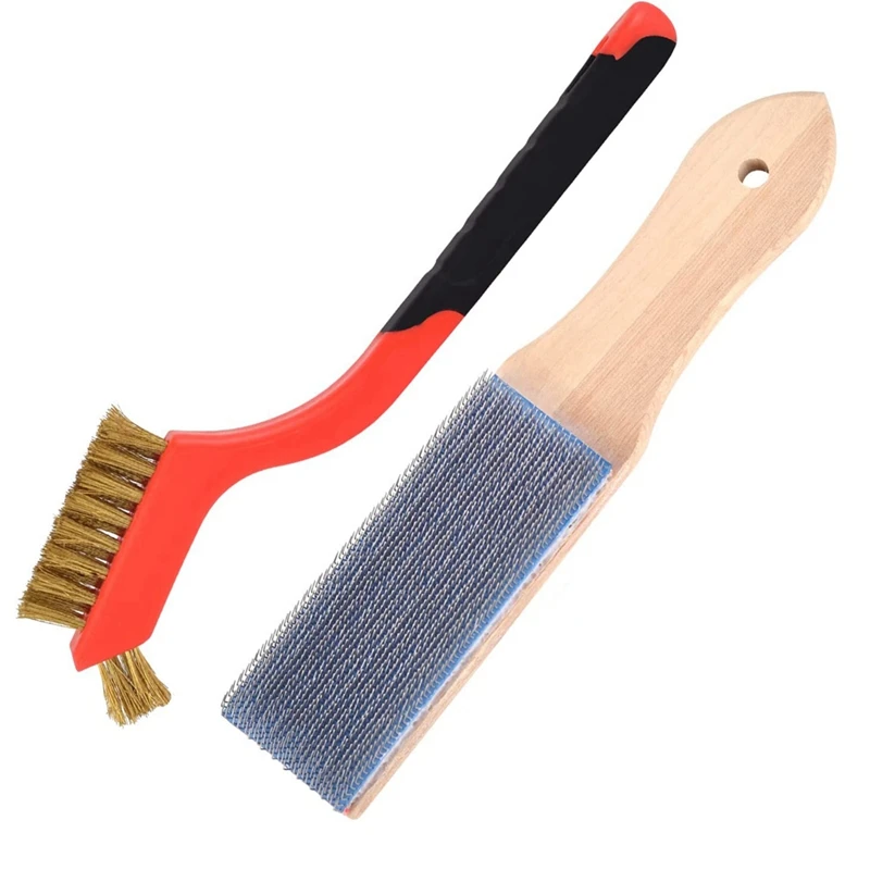 

НОВАЯ щетка для чистки 2 шт. с крючком и петлей включает в себя щетку для чистки медной проволоки, для чистки крючка и петли, коврика и пилки