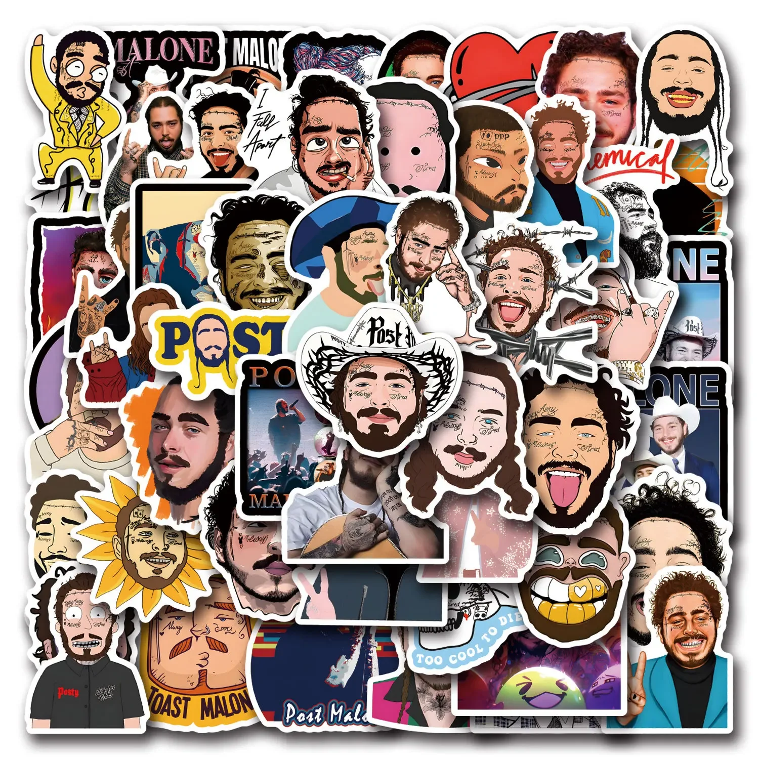 50 шт. креативный декоративный чемодан Singer Post Malone чашка для воды компьютер