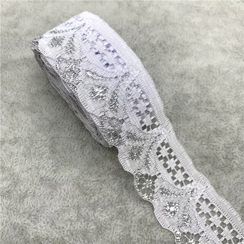 

30mm Glitter Lace Ribbon Embroidered Net Lace Trim Fabric Garment Ribbon Headband Wedding Decoration