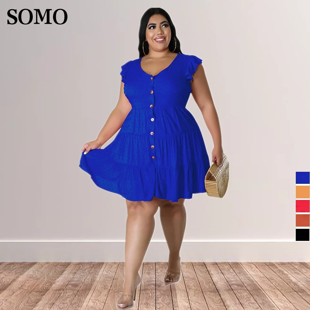 Платья Oclor женские, однотонные, летние, плиссированные, с оборками