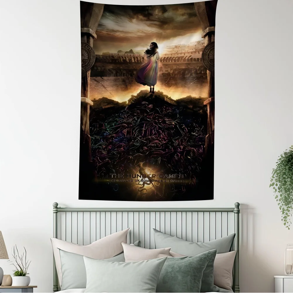 Hunger Games Ballad Songbirds Snake Cartoon Tapestry For Living Room Home Dorm Decor INS