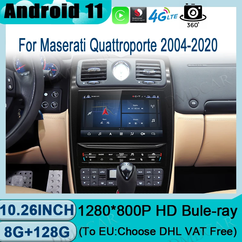 

Android 11 Car Multimedia Player Stereo Receiver Radio Qualcomm Chip for Maserati Quattroporte 2013-2020 with 4G LTE Carplay