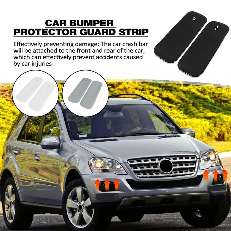 

2Pcs Car Bumper Protector Guard Strip Auto Anti-collision Strip Bumper Corner Guard Protector Anti-rub Car Sticker Universal