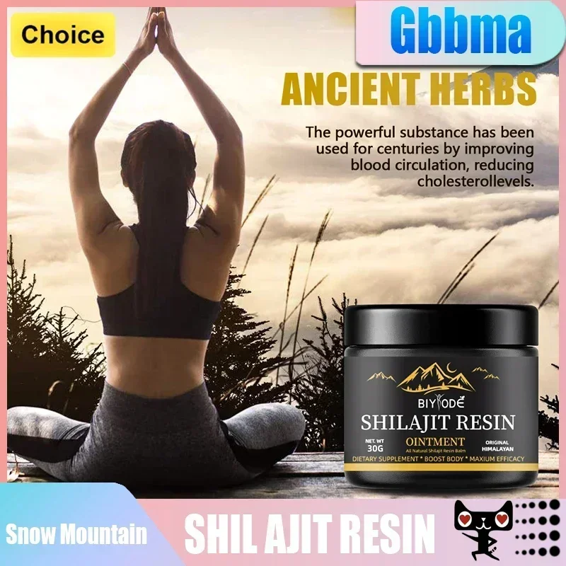 Фото 300 мг чистая Гималайская Смола Shilajit с ложкой с 85 + следами минералов для замедления старения кожи, детоксикации органов тела №1