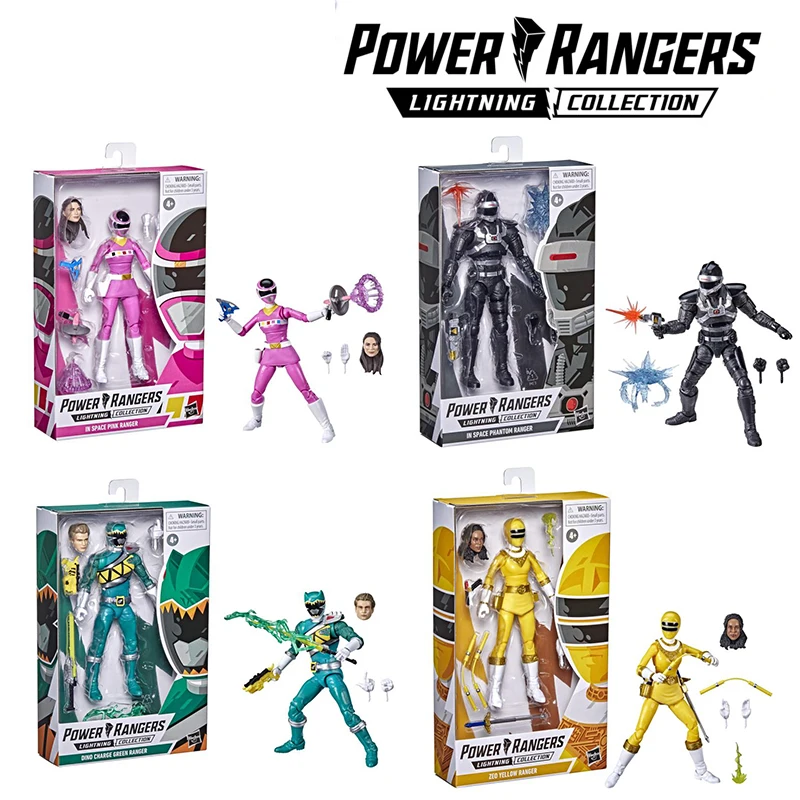 

In Stock Original Power Rangers Lightning Collection Anime Action Figures Pink Dino Charge Green Zeo Yellow Ranger Model Toys