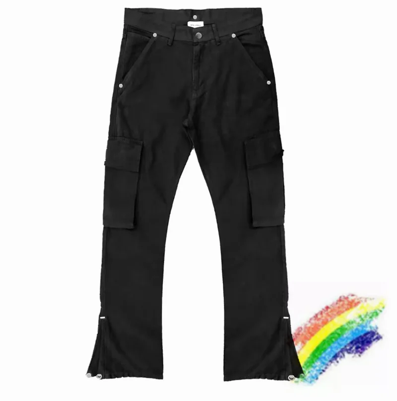 

2021ss Askyurself Overalls Pants 1:1 High Quality Heavy Fabric Metal boot Cut Pants Black Trousers Inside Tag