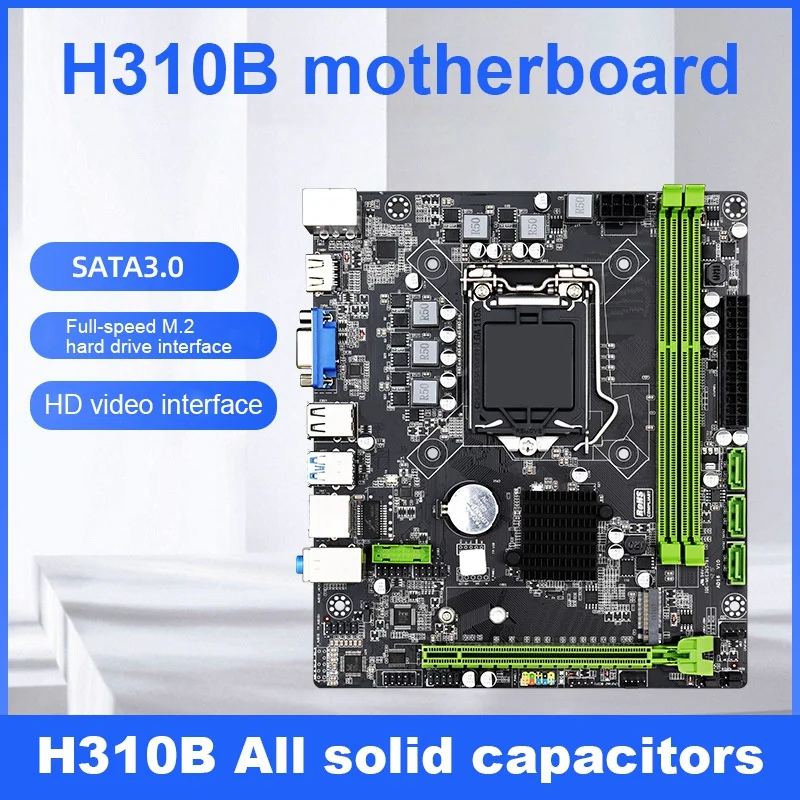 

Материнская плата H310B для компьютера, материнская плата для Matx сервера и настольного компьютера, LGA1151, поддержка s DDR4, оперативная память, максимальная поддержка 32 Гб