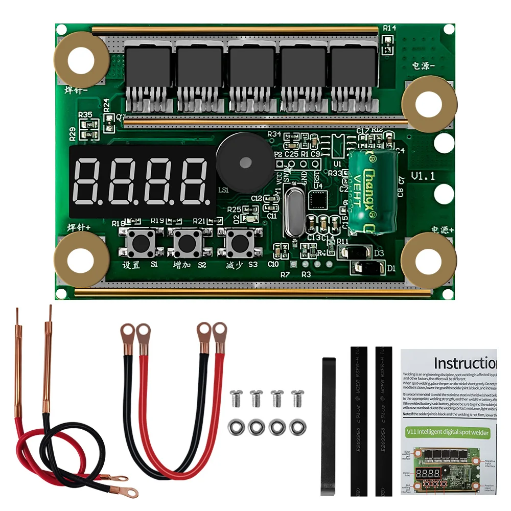 

Spot Welder DIY Kit 100 Gears of Power Adjustable Spots Welding Control Board for Welding 18650 Battery 0.1-0.15mm Nickel Sheet