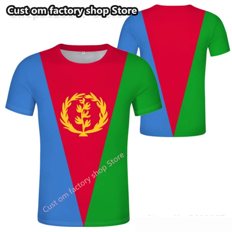 Eritrea Men T-shirt Free customized name ERI National flag top hip hop Tshirt Harajuku Gothic T shirt |