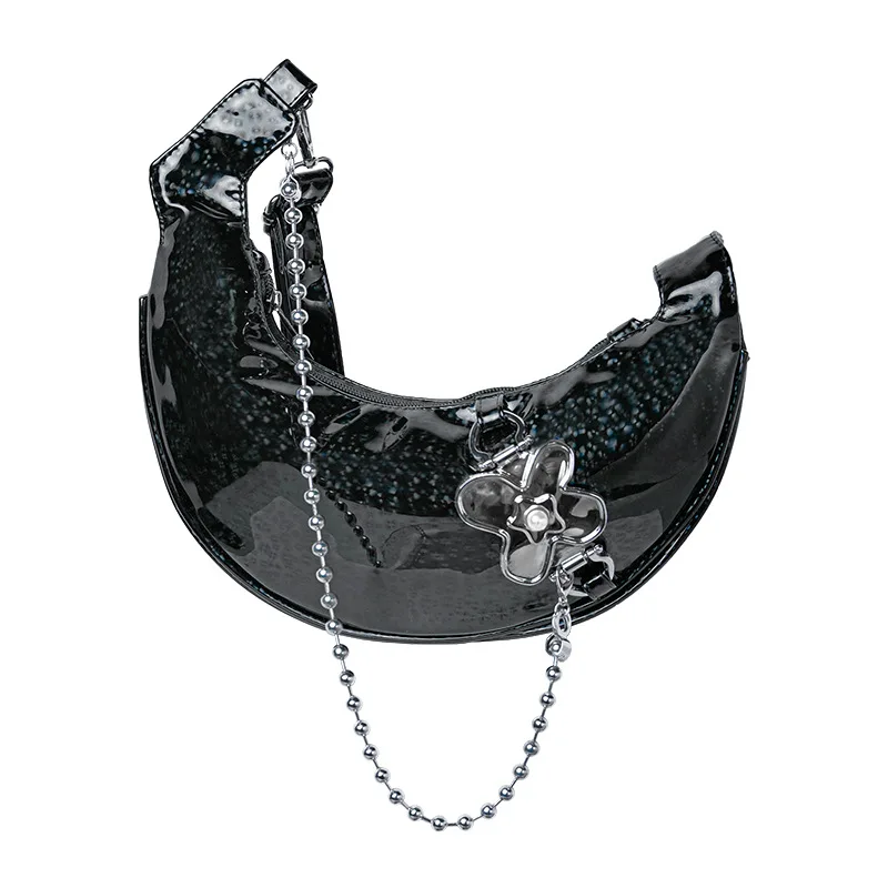 

Crescent Underarm Bag Moon Shape Shoulder Messenger Bag Fashion Cool High-end Original Design Chain Handbag For Women Lady Girly