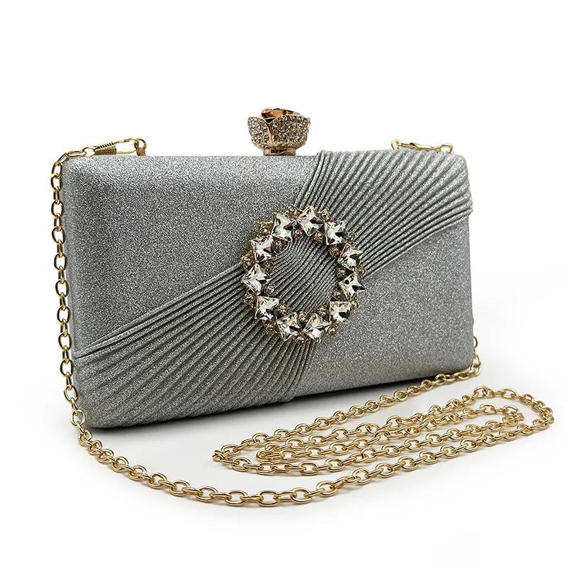 

CYY 2023 Women's Banquet Bags Popular Handheld Dinner Bag Diamond Embedding Chain Crossbody Bag Party Bag