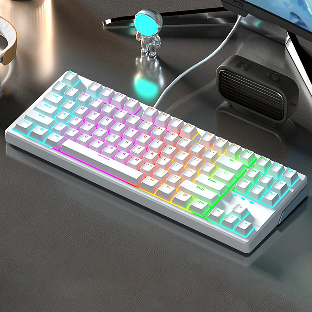 

X87 RGB USB Wired Mechanical Keyboard 87 Keys Hot-Swappable Mechanical Gaming Keyboard PBT Keycaps RGB Backlit Gamer Keyboards