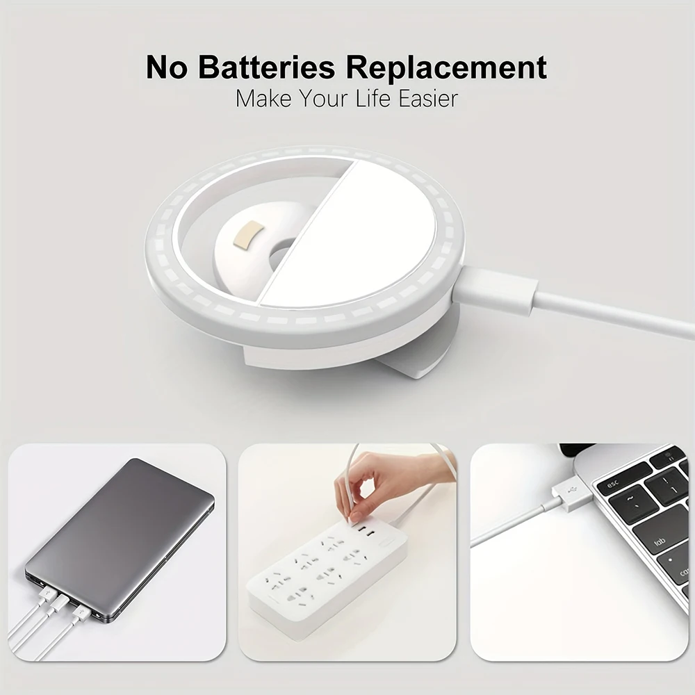 Оригинальное женское кольцо для селфи с новинкой лампа макияжа мобильных