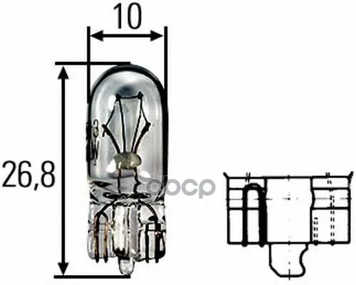 8ga 008 901-241_лампа Накаливания! (Безцокольная) 2w 24v W2.1x9.5d Mb HELLA арт. 8GA 901-241 |
