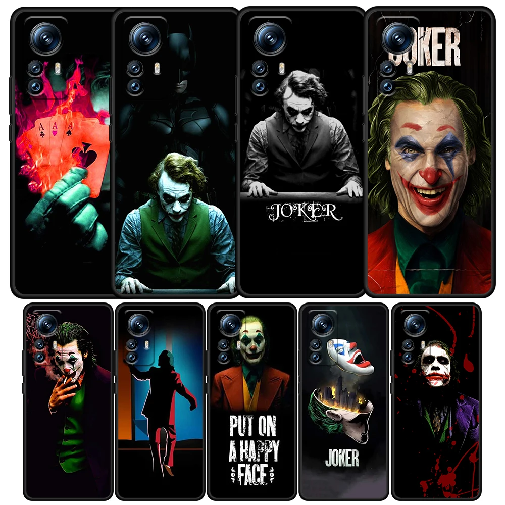 

DC Hot Art Joker Movie Soft Black Phone Case For Xiaomi Mi 12T 12S 12X 12 11 11T 11i 10T 10 9 Pro Lite Ultra 5G Cover Shell Capa
