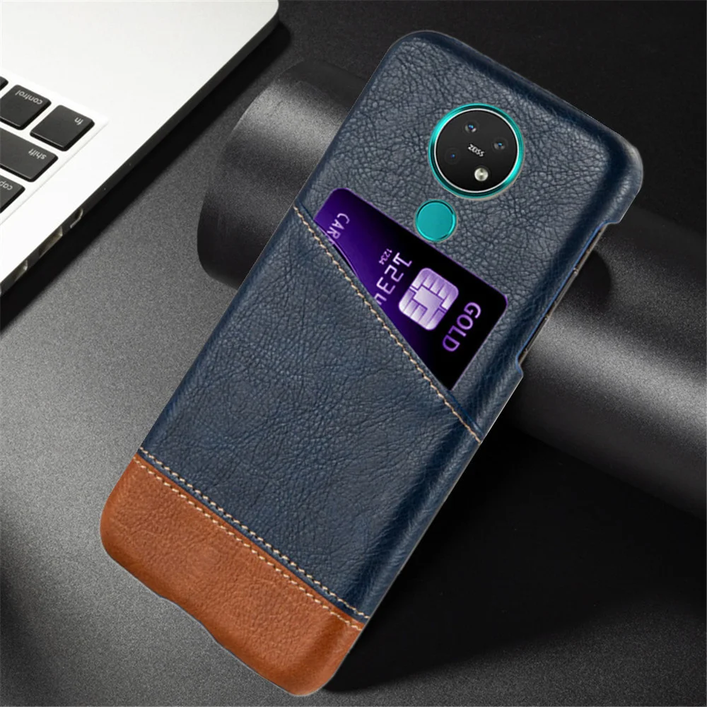 

Luxury Case For Nokia 7.2 Case Card Slot Holder Mixed Splice PU Leather Cover for Nokia 6.2 7.2 TA-1196 TA-1181 Case Nokia7.2