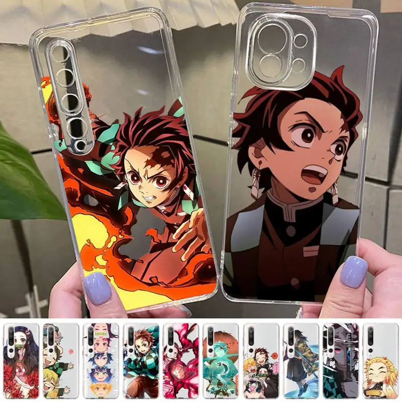 

FHNBLJ apan Anime Demon Slayer Phone Case for Samsung A51 A52 A71 A12 for Redmi 7 9 9A for Huawei Honor8X 10i Clear Case
