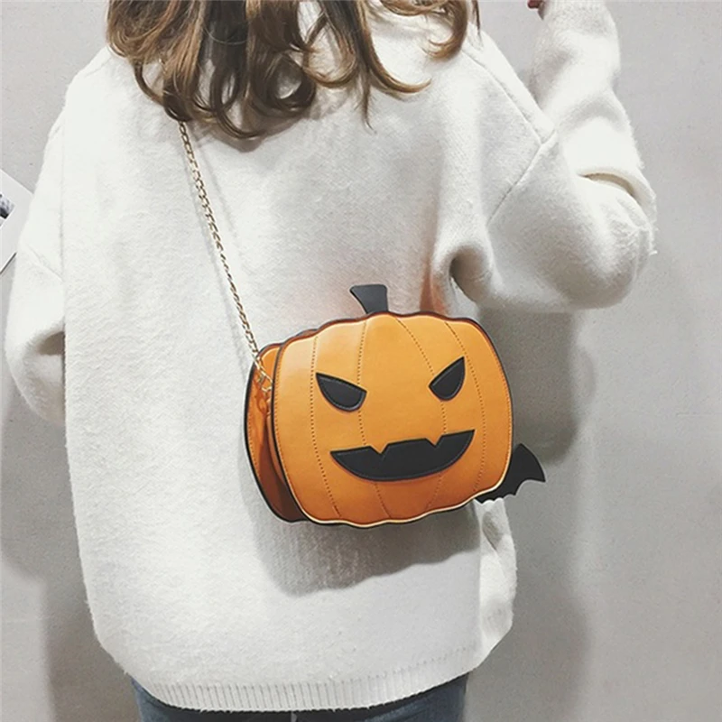 

Женская сумка через плечо для Хэллоуина, кожаная Модная креативная сумка с Пасхальной лампой в виде тыквы, женская сумка на плечо, подарочная сумка
