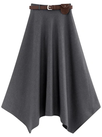 Женская юбка-миди из полиэстера