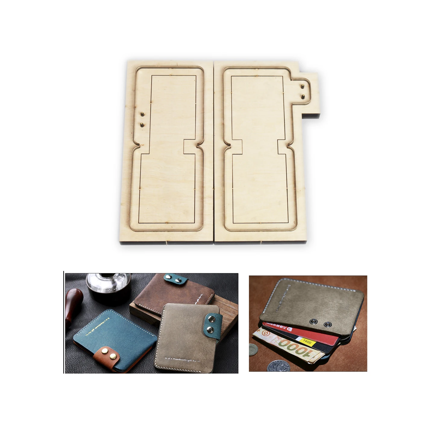 

Diy Leather Craft Steel Knife Mold Cardholder Punch Tool Template Cutting Dies 10x8x1cm