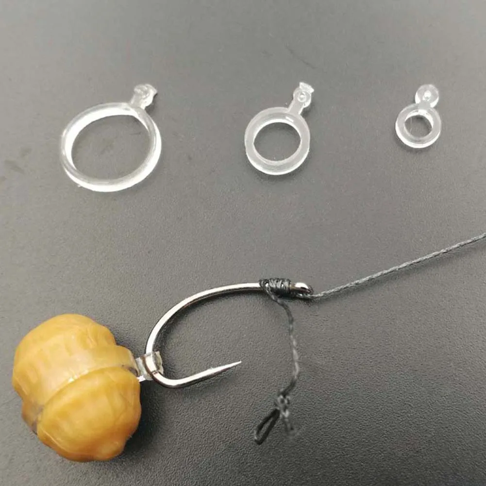 

100 шт. эластичные приманки для карпа, рыболовные катышки, зеркальные прозрачные резиновые кольца, приманки, держатель, рыболовные ограничит...