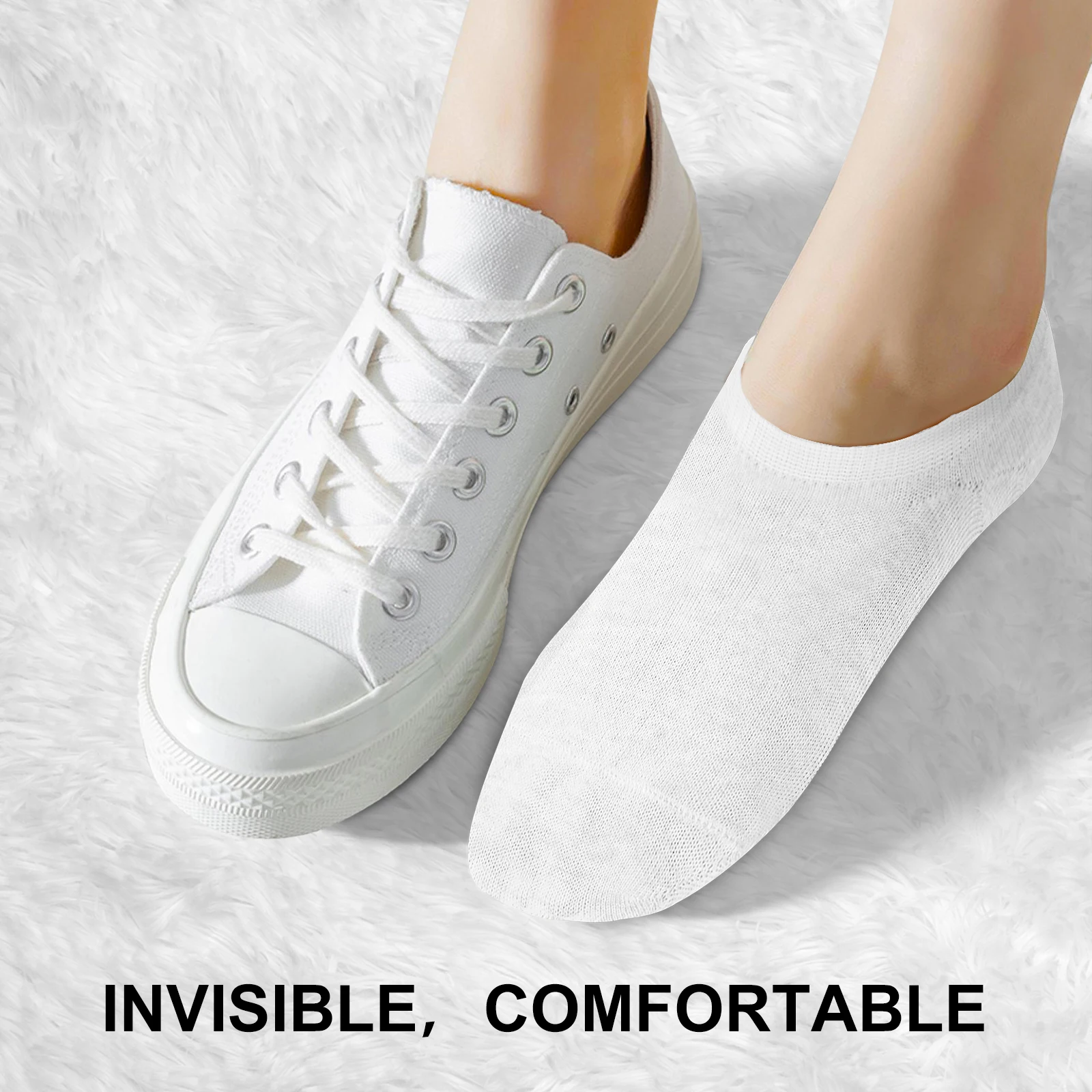 6 pair Women's boat socks Silicone Non-slip Socks Lady Summer Solid Color Ankle Boat Socks Female Soft Cotton Sock Breathable