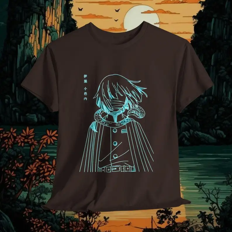 Футболка унисекс из тяжелого хлопка Otaku с изображением змеи хаширы обанаи игуро