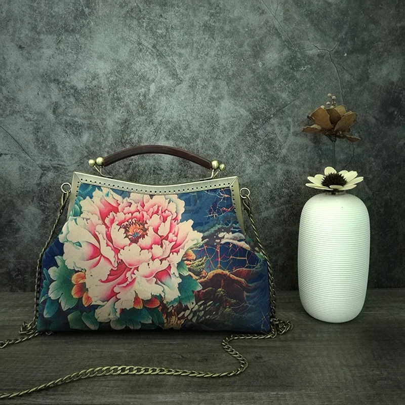 

Женская сумка через плечо с цепочкой, винтажные сумки ручной работы с цветами, женские сумочки, кошельки, сумка с замком