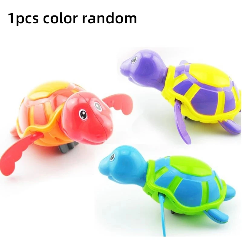 Single Sale Cute Cartoon Animal Tortoise Classic Baby Water Toy Infant Swim Turtle Wound-up Chain Clockwork Kids Beach Bath Toys