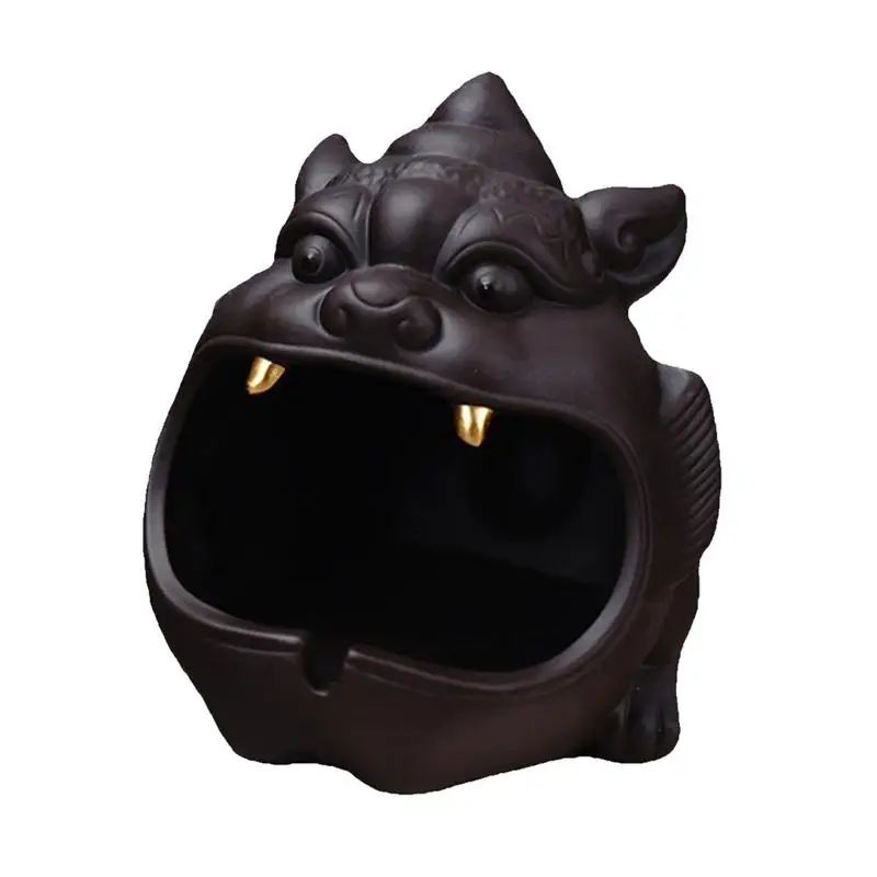 

Ceramic Ashtray Chinese Animal Ashtrays For Indoor Funny Ash Tray For Indoor Outdoor Windproof Desktop Ash Holder Office Decor