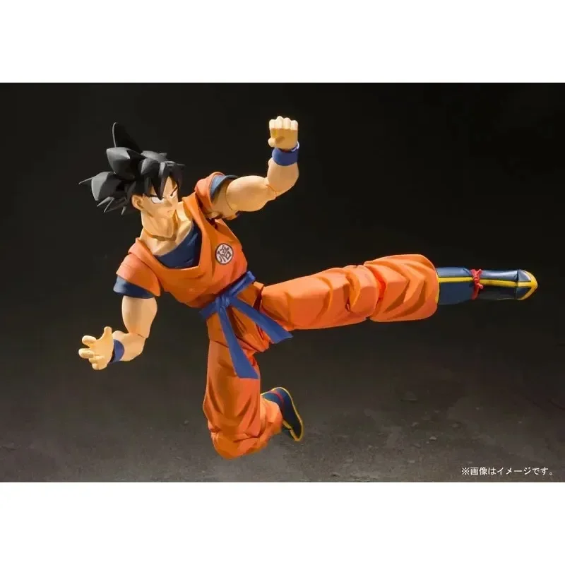 В наличии Подлинная Bandai Dragon Ball Z SHF A Saiyan Raised On Earth Son Goku 2.0 Аниме Фигурка Игрушки