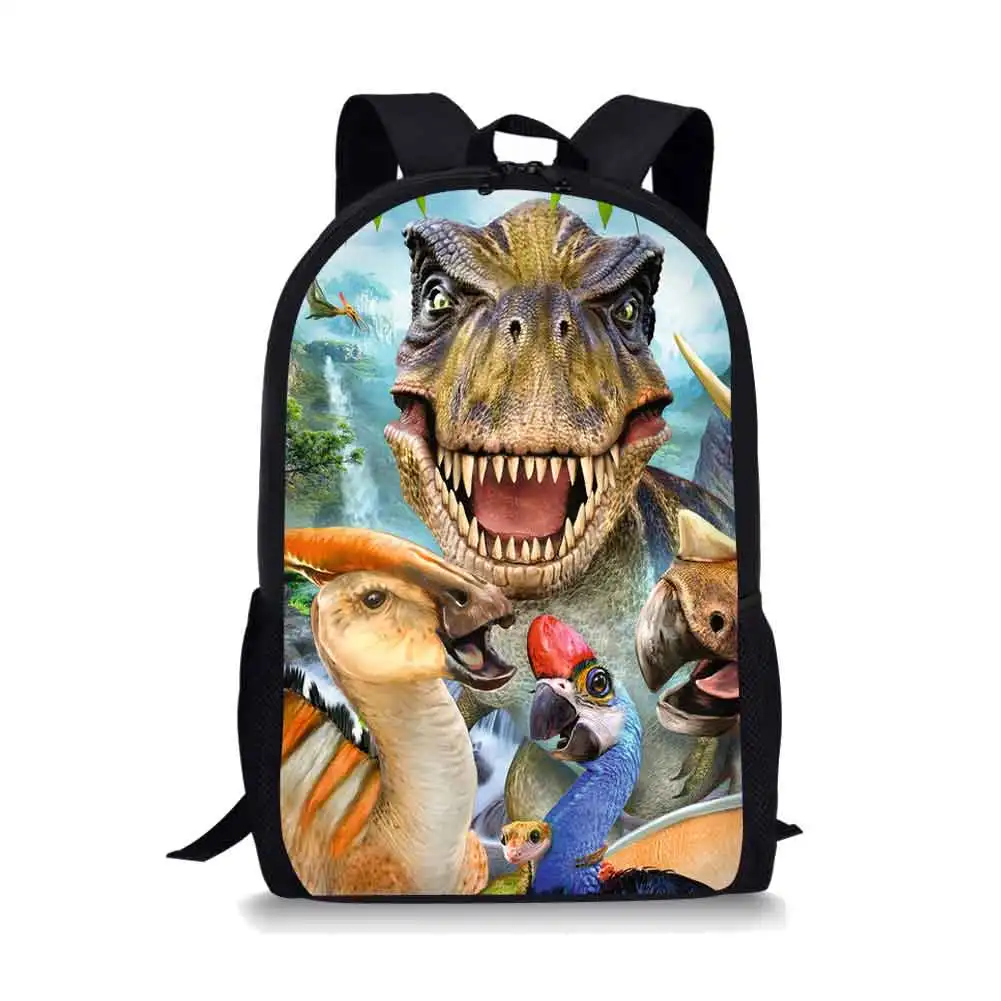 Dinosaur Pattern Print School Bags Daily Travel Climbing Durable Backpack Trendy Birthday Gift for Kids Fashion Knapsack
