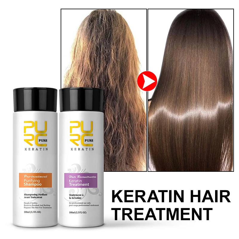 

PURC Professional Keratin Hair Treatment Cream Straightening Smoothing Scalp Treatment Purifying Shampoo Hair Care 2023