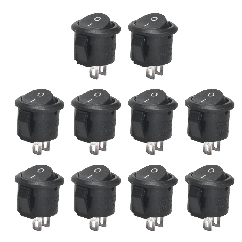 

10Pcs Rocker Switch ON-OFF 2 Position 2 Pins Electrical Equipment with Light