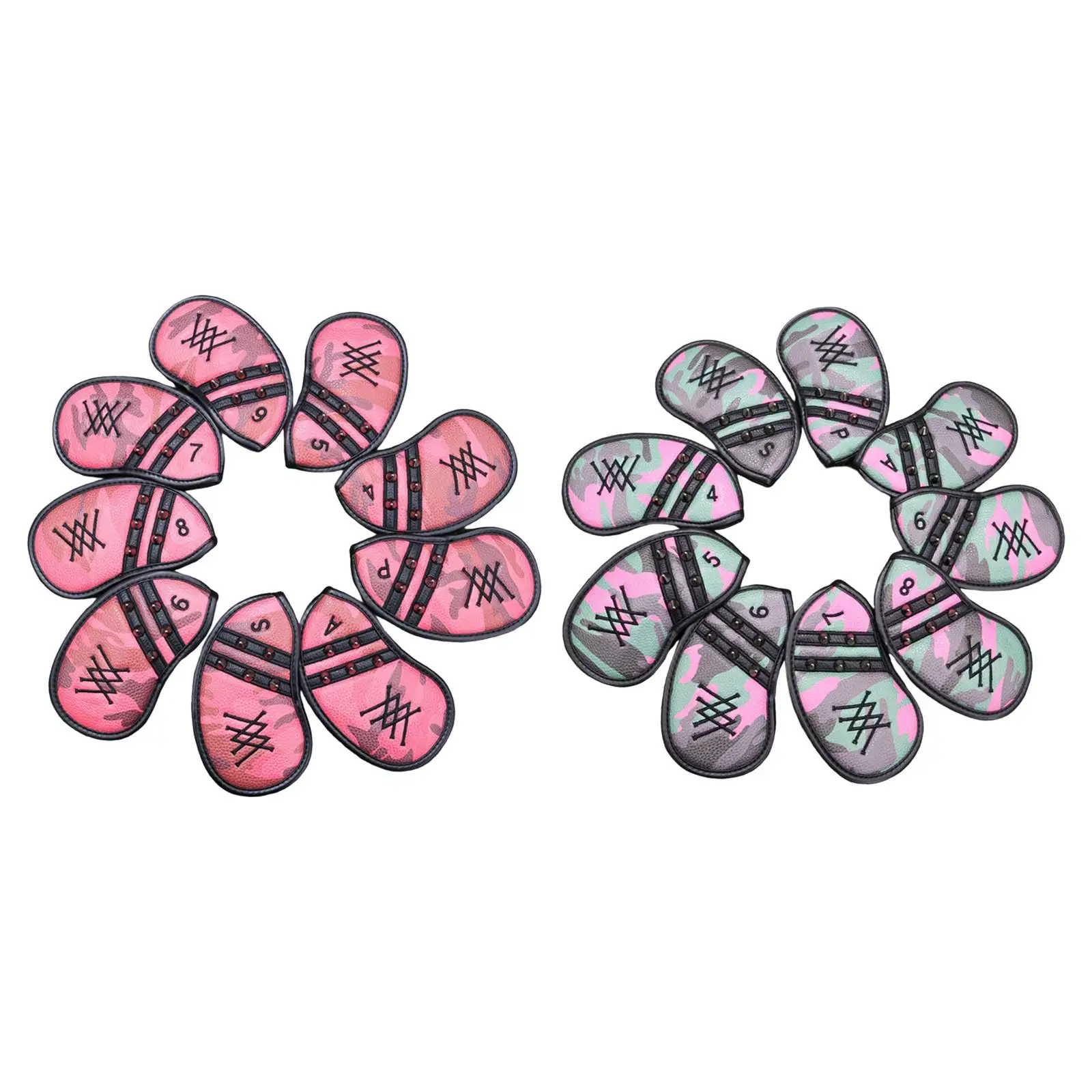 

Golf Iron Headcover Club Head Cover Waterproof Embroidery Number Protection Guard